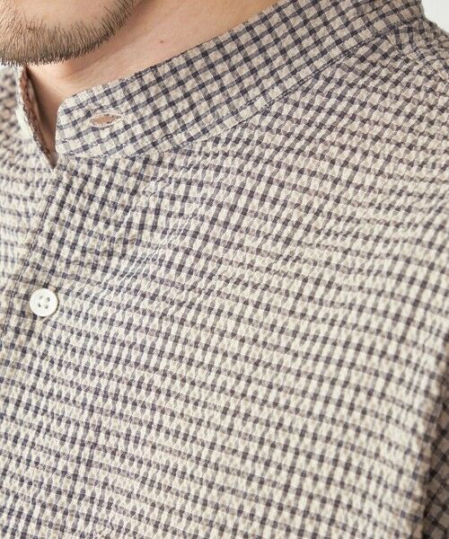 SHIPS / シップス シャツ・ブラウス | SHIPS: エアー サッカー バンドカラー リラックス 長袖 シャツ〈単色／チェック〉 | 詳細25