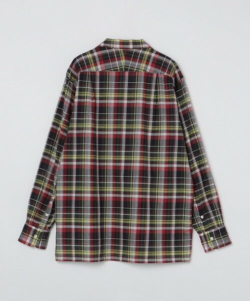 SHIPS / シップス シャツ・ブラウス | SHIPS: オープンカラー コットン リネン マドラスチェック プルオーバー シャツ オリーブ | 詳細13