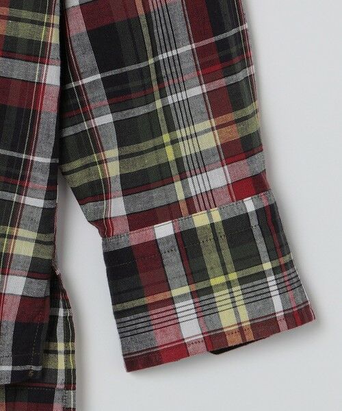 SHIPS / シップス シャツ・ブラウス | SHIPS: オープンカラー コットン リネン マドラスチェック プルオーバー シャツ オリーブ | 詳細15