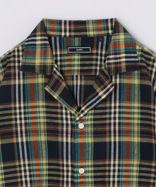 SHIPS / シップス シャツ・ブラウス | SHIPS: オープンカラー コットン リネン マドラスチェック プルオーバー シャツ ブルー | 詳細11
