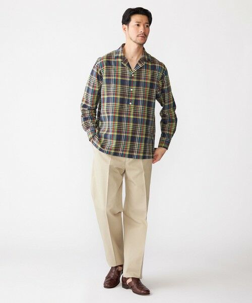 SHIPS / シップス シャツ・ブラウス | SHIPS: オープンカラー コットン リネン マドラスチェック プルオーバー シャツ ブルー | 詳細4