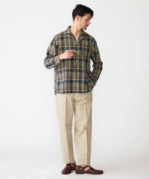 SHIPS / シップス シャツ・ブラウス | SHIPS: オープンカラー コットン リネン マドラスチェック プルオーバー シャツ ブルー | 詳細8