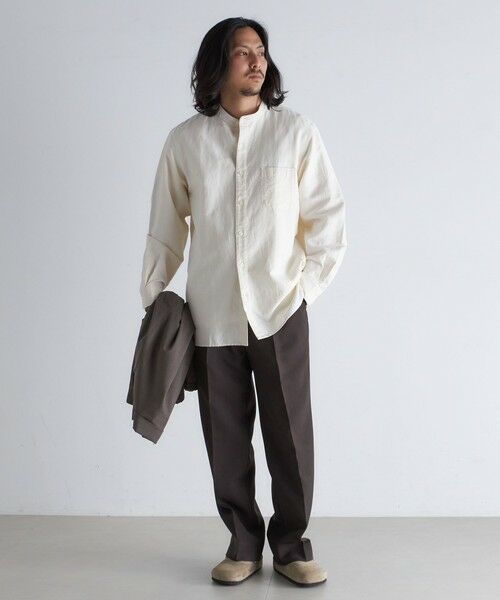 SHIPS / シップス シャツ・ブラウス | SHIPS: バンドカラー コットン ラミー シャツ アウター | 詳細1