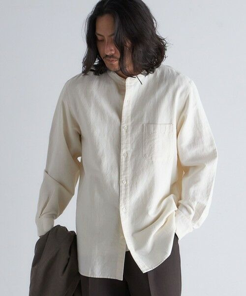 SHIPS / シップス シャツ・ブラウス | SHIPS: バンドカラー コットン ラミー シャツ アウター | 詳細3