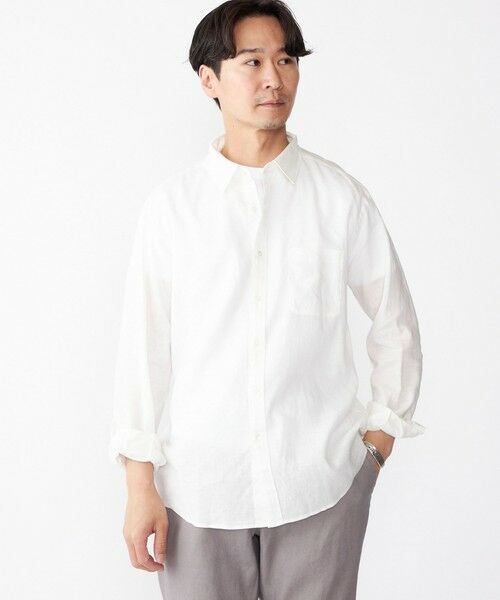 SHIPS / シップス シャツ・ブラウス | SHIPS: フレックスリネン レギュラーカラー ロングスリーブ シャツ(ホワイト)