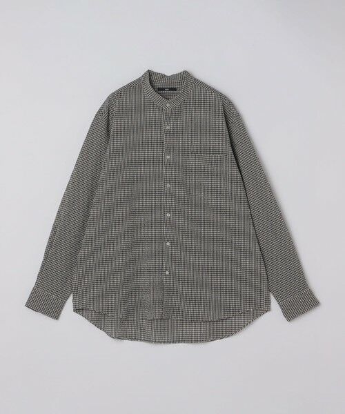 SHIPS / シップス シャツ・ブラウス | SHIPS: エアー サッカー リラックス バンドカラー シャツ(ブラック)