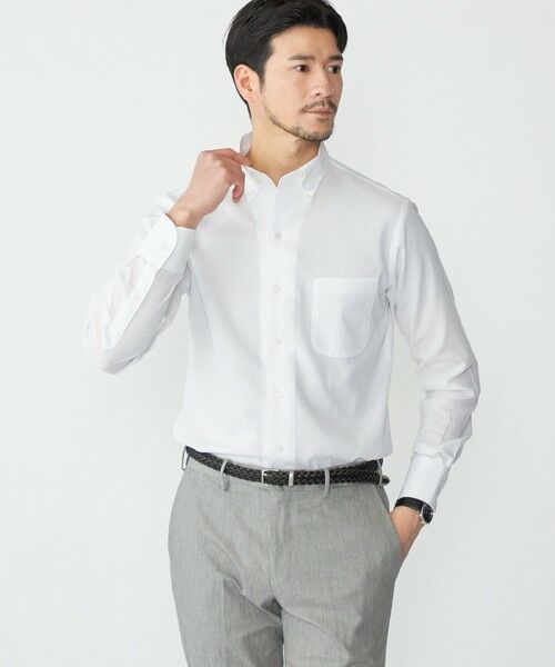 SHIPS / シップス シャツ・ブラウス | SHIPS: イタリアン ボタンダウン カラミ ソリッド シャツ(ホワイト)