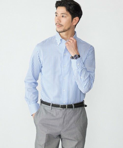 SHIPS / シップス シャツ・ブラウス | SHIPS: イタリアン ボタンダウン パナマ ロンドンストライプ シャツ(スカイブルー)