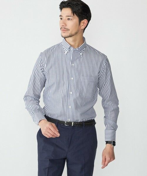 SHIPS / シップス シャツ・ブラウス | SHIPS: イタリアン ボタンダウン パナマ ロンドンストライプ シャツ(ネイビー)