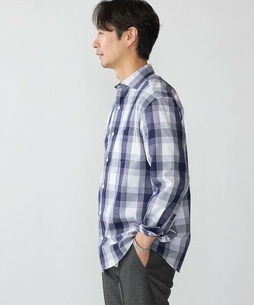 SHIPS / シップス シャツ・ブラウス | SHIPS: ワイドカラー ネイビー バリエーション チェック シャツ | 詳細2