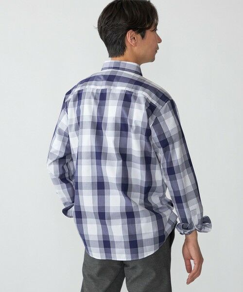 SHIPS / シップス シャツ・ブラウス | SHIPS: ワイドカラー ネイビー バリエーション チェック シャツ | 詳細3