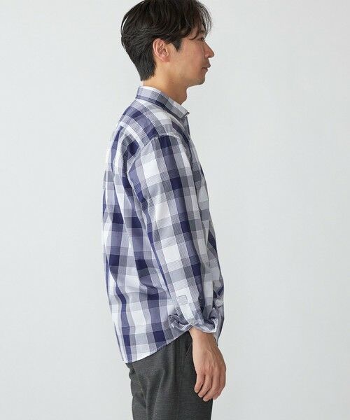 SHIPS / シップス シャツ・ブラウス | SHIPS: ワイドカラー ネイビー バリエーション チェック シャツ | 詳細4