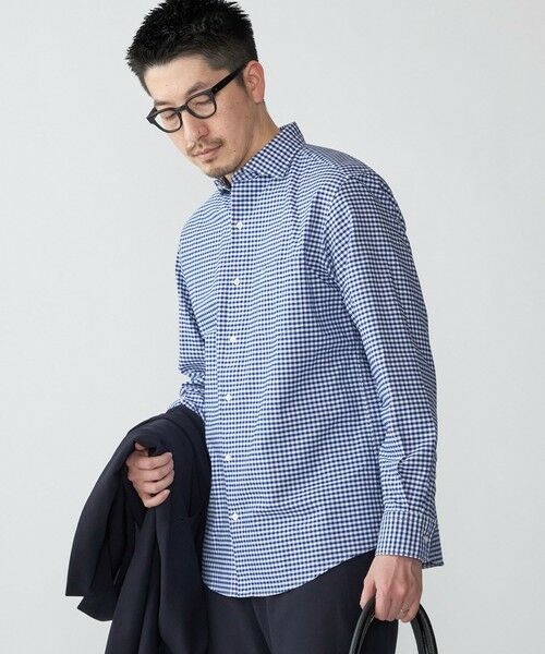 SHIPS / シップス シャツ・ブラウス | SHIPS: ワイドカラー ネイビー バリエーション チェック シャツ | 詳細8