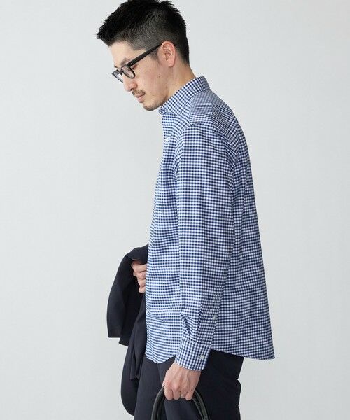 SHIPS / シップス シャツ・ブラウス | SHIPS: ワイドカラー ネイビー バリエーション チェック シャツ | 詳細9