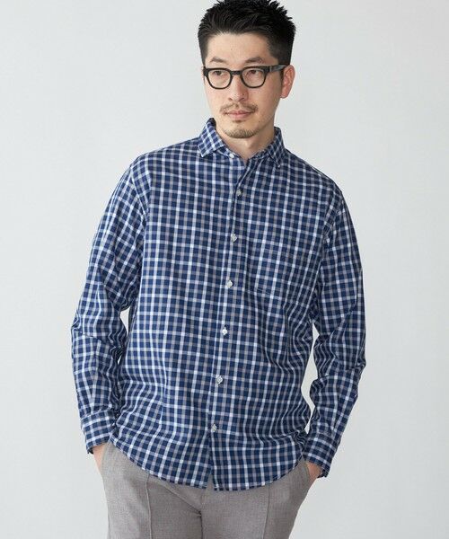 SHIPS / シップス シャツ・ブラウス | SHIPS: ワイドカラー ネイビー バリエーション チェック シャツ | 詳細24
