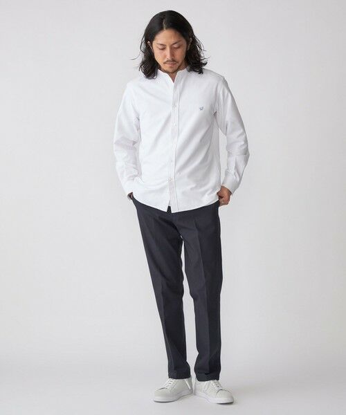 SHIPS / シップス シャツ・ブラウス | 【WEB限定】SHIPS: 防シワ・吸水速乾 Drymix(R) ワンポイントロゴバンドカラーシャツ | 詳細1