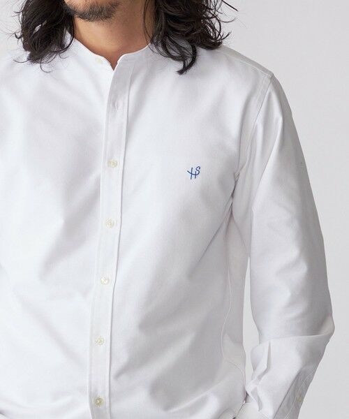 SHIPS / シップス シャツ・ブラウス | 【WEB限定】SHIPS: 防シワ・吸水速乾 Drymix(R) ワンポイントロゴバンドカラーシャツ(ホワイト)