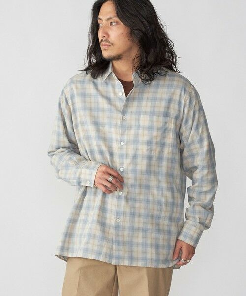 SHIPS / シップス シャツ・ブラウス | SHIPS: コットン ウール リラックス チェックシャツ(ベージュ)