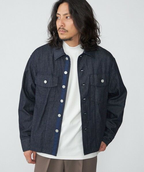SHIPS / シップス ミリタリージャケット・コート | SHIPS: ミリタリー カバー シャツ ジャケット(ネイビー)