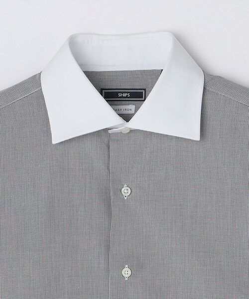 SHIPS / シップス シャツ・ブラウス | SHIPS: イージーアイロン チェック クレリック ワイドカラー シャツ | 詳細3