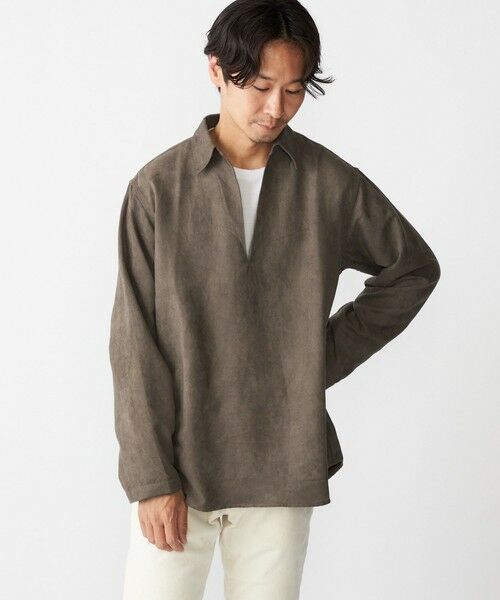 SHIPS / シップス シャツ・ブラウス | BENCH MARKING SHIRT: スキッパー ポリエステル フェイクスエード シャツ | 詳細2
