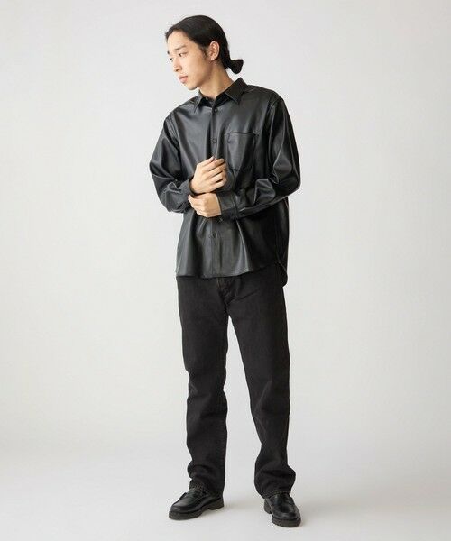 SHIPS / シップス シャツ・ブラウス | BENCH MARKING SHIRT: レギュラーカラー 合成皮革 シャツ | 詳細1