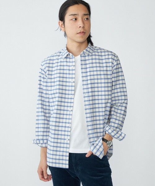 SHIPS / シップス シャツ・ブラウス | SHIPS: レギュラーカラー オンブレ チェック ネルシャツ | 詳細2