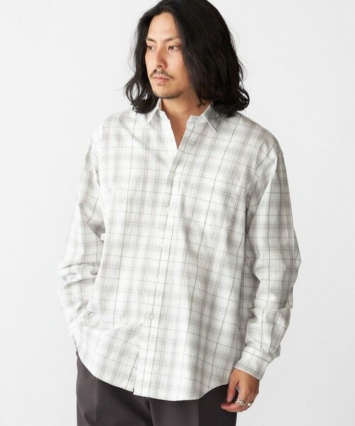 SHIPS / シップス シャツ・ブラウス | SHIPS: コットンビエラ チェック レギュラーカラー シャツ(グレー)