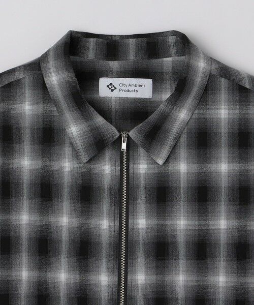 SHIPS / シップス シャツ・ブラウス | City Ambient Products: オンブレ チェック シャツ ジップ アウター | 詳細3