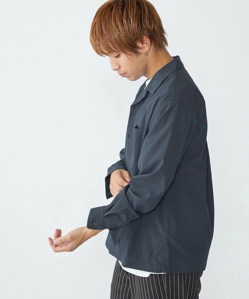 SHIPS / シップス シャツ・ブラウス | City Ambient Products: オープンカラー 楊柳 ソリッド ロングスリーブ シャツ | 詳細1