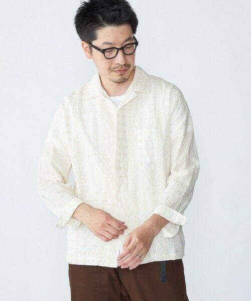 SHIPS / シップス シャツ・ブラウス | SHIPS: エンブロイダリー オープンカラー ロングスリーブ シャツ | 詳細2