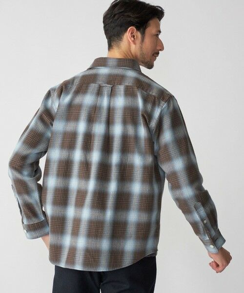 SHIPS / シップス シャツ・ブラウス | SHIPS: Shuttle notes レギュラーカラー オンブレチェック 長袖 ネルシャツ | 詳細8