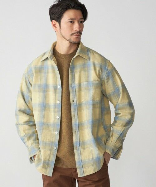 SHIPS / シップス シャツ・ブラウス | SHIPS: Shuttle notes レギュラーカラー オンブレチェック 長袖 ネルシャツ | 詳細19