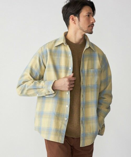 SHIPS / シップス シャツ・ブラウス | SHIPS: Shuttle notes レギュラーカラー オンブレチェック 長袖 ネルシャツ | 詳細20