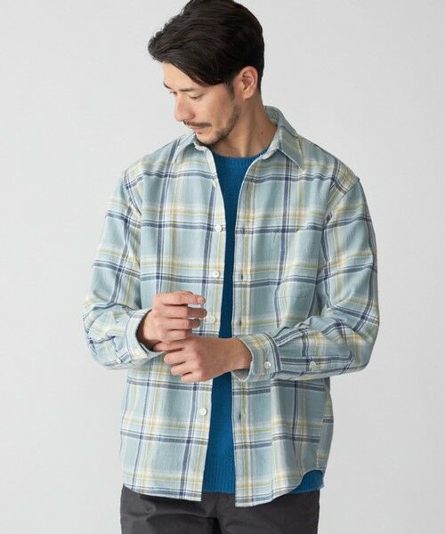 SHIPS / シップス シャツ・ブラウス | SHIPS: Shuttle notes レギュラーカラー オンブレチェック 長袖 ネルシャツ | 詳細26