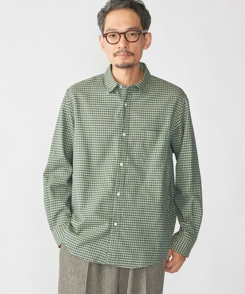 SHIPS / シップス シャツ・ブラウス | SHIPS: チェック レギュラーカラー ロングスリーブ シャツ(グリーン)