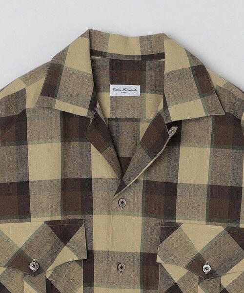 SHIPS / シップス シャツ・ブラウス | 【SHIPS別注】Errico Formicola: ブラウン マドラス オープンカラー シャツ | 詳細1