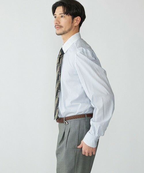 SHIPS / シップス シャツ・ブラウス | 【SHIPS別注】Errico Formicola: ストライプ ラウンドカラー クレリック シャツ | 詳細1