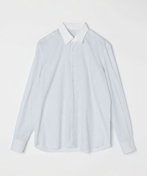 SHIPS / シップス シャツ・ブラウス | 【SHIPS別注】Errico Formicola: ストライプ ラウンドカラー クレリック シャツ | 詳細12