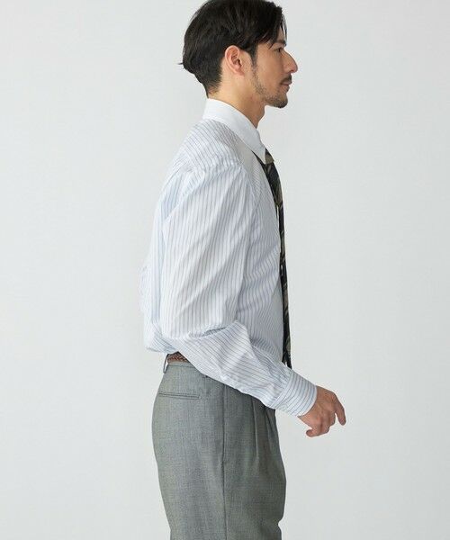 SHIPS / シップス シャツ・ブラウス | 【SHIPS別注】Errico Formicola: ストライプ ラウンドカラー クレリック シャツ | 詳細3