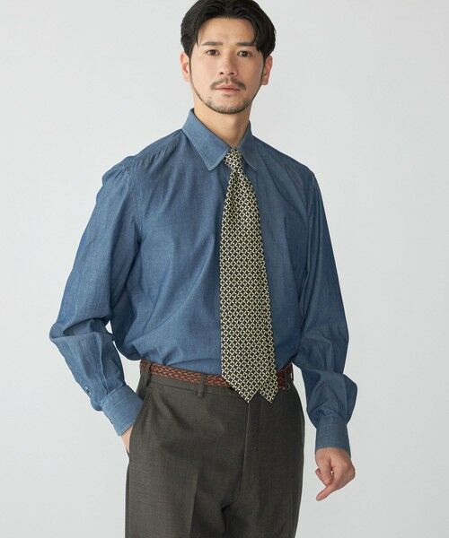 SHIPS / シップス シャツ・ブラウス | 【SHIPS別注】Errico Formicola: ラウンドカラー デニム ソリッド シャツ | 詳細1