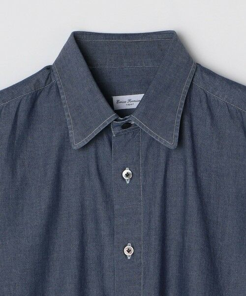 SHIPS / シップス シャツ・ブラウス | 【SHIPS別注】Errico Formicola: ラウンドカラー デニム ソリッド シャツ | 詳細9