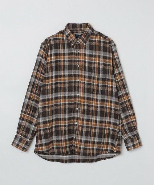 SHIPS / シップス シャツ・ブラウス | GITMAN BROS.: トリプルヤーン チェック ボタンダウン ネルシャツ(ダークグレー)