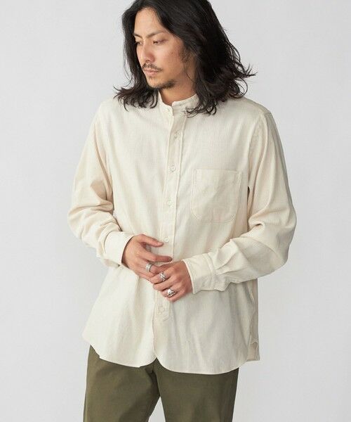 SHIPS / シップス シャツ・ブラウス | 【SHIPS別注】IKE BEHAR: ワイドコーデュロイ バンドカラーシャツ | 詳細1