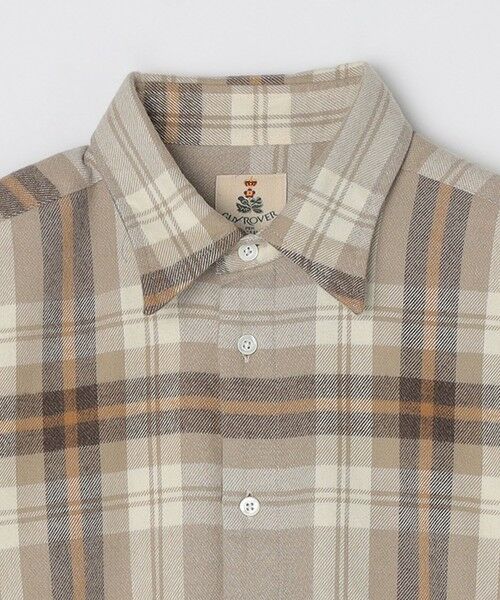 SHIPS / シップス シャツ・ブラウス | GUY ROVER: コットンフランネル ブラウン/ベージュ チェック ワイドカラー シャツ | 詳細2