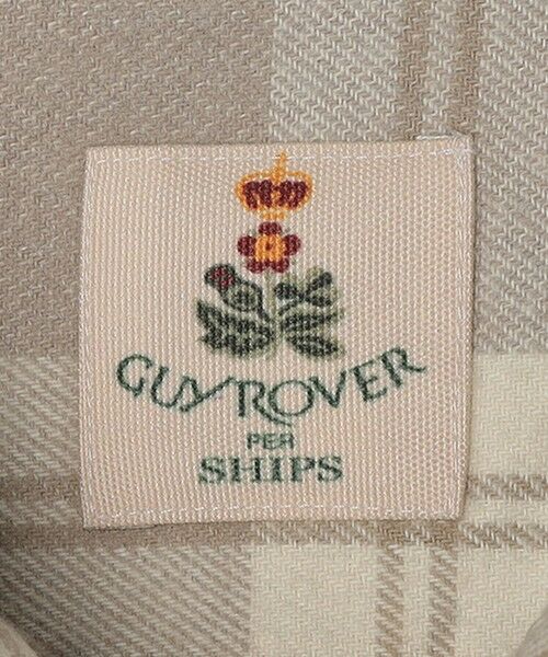 SHIPS / シップス シャツ・ブラウス | GUY ROVER: コットンフランネル ブラウン/ベージュ チェック ワイドカラー シャツ | 詳細3