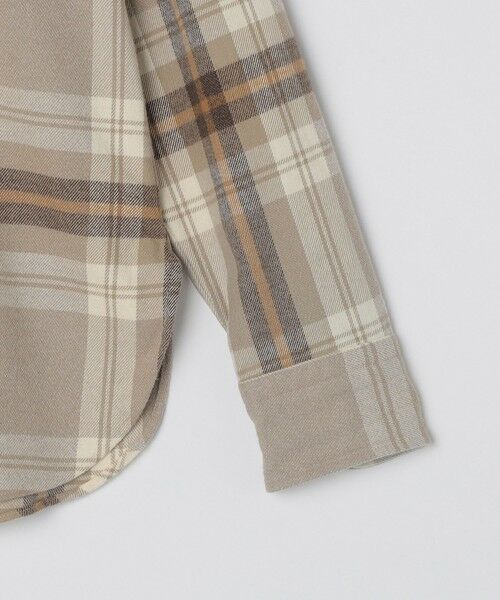 SHIPS / シップス シャツ・ブラウス | GUY ROVER: コットンフランネル ブラウン/ベージュ チェック ワイドカラー シャツ | 詳細4
