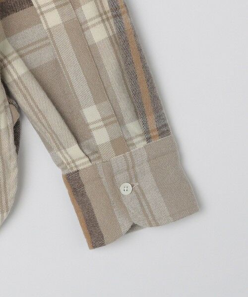 SHIPS / シップス シャツ・ブラウス | GUY ROVER: コットンフランネル ブラウン/ベージュ チェック ワイドカラー シャツ | 詳細5