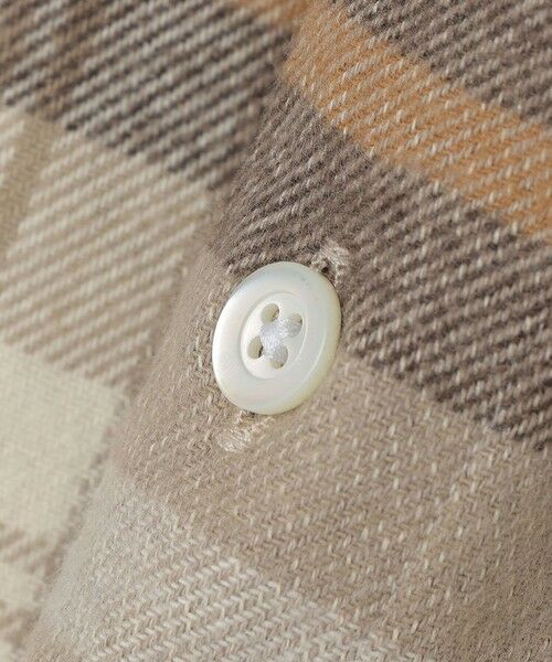 SHIPS / シップス シャツ・ブラウス | GUY ROVER: コットンフランネル ブラウン/ベージュ チェック ワイドカラー シャツ | 詳細6