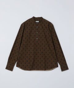 SHIPS / シップス シャツ・ブラウス | Errico Formicola: フラワープリント コーデュロイ バンドカラー プルオーバーシャツ